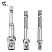 Vastar 3 vnt šešiakampio koto 1/4 3/8 1/2 pavaros atsuktuvas grąžtas elektrinis lizdo veržliarakčio adapteris
