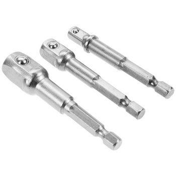 Vastar 3 Pcs Hex Shenk 1/4 3/8 1/2 Drive Κατσαβίδι Τρυπάνι Ηλεκτρικός Προσαρμογέας κλειδιού υποδοχής