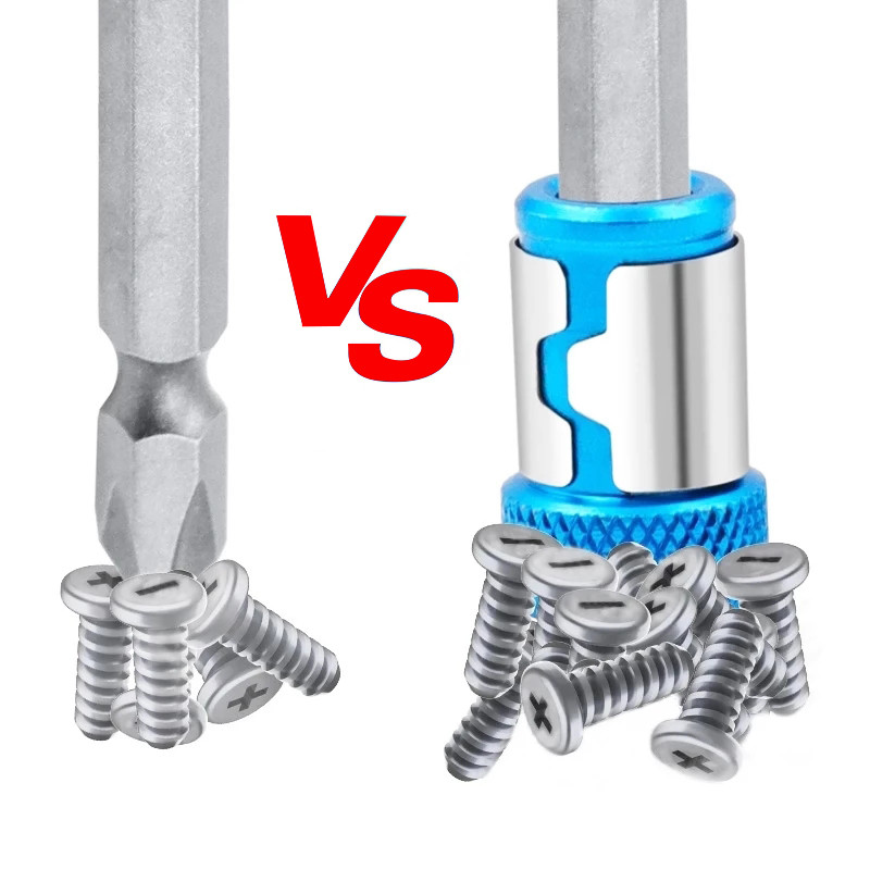 3 tk / partiid, metallist kruvikeeraja magnetilise otsaku hoidiku rõngas, Phillipi 6,35 mm puuri jaoks, vasesulam, kollane/sinine/punane valikuliseks