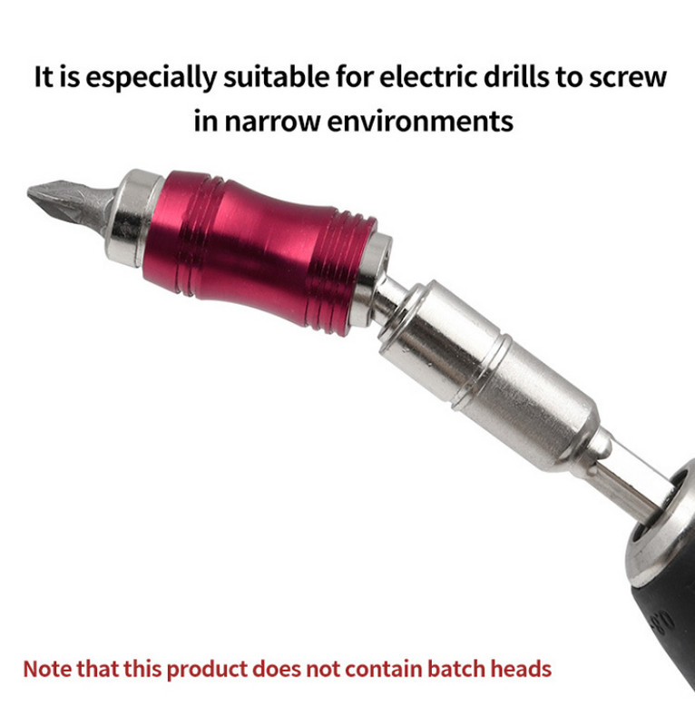 1/4" magnētiskās skrūves urbjmašīnas uzgaļa leņķa magnētiskā pagriežamā uzgaļa turētājs Magnētiskais skrūvgriezis Urbja uzgaļa virzītāja vadotnes pagarinājumu adapteri