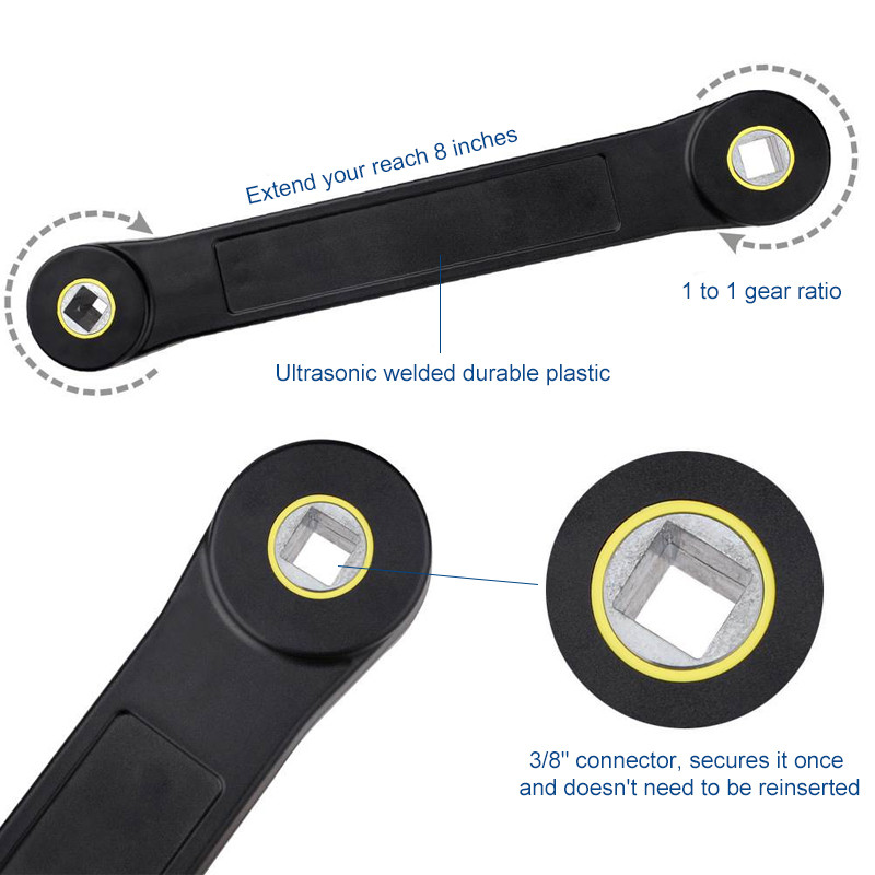 Univerzális hosszabbítókulcs 3/8 hüvelykes nyomatékkulcs beállító racsnis csavarkulcs készlet jármű cserealkatrészek kézi mechanikus szerszám
