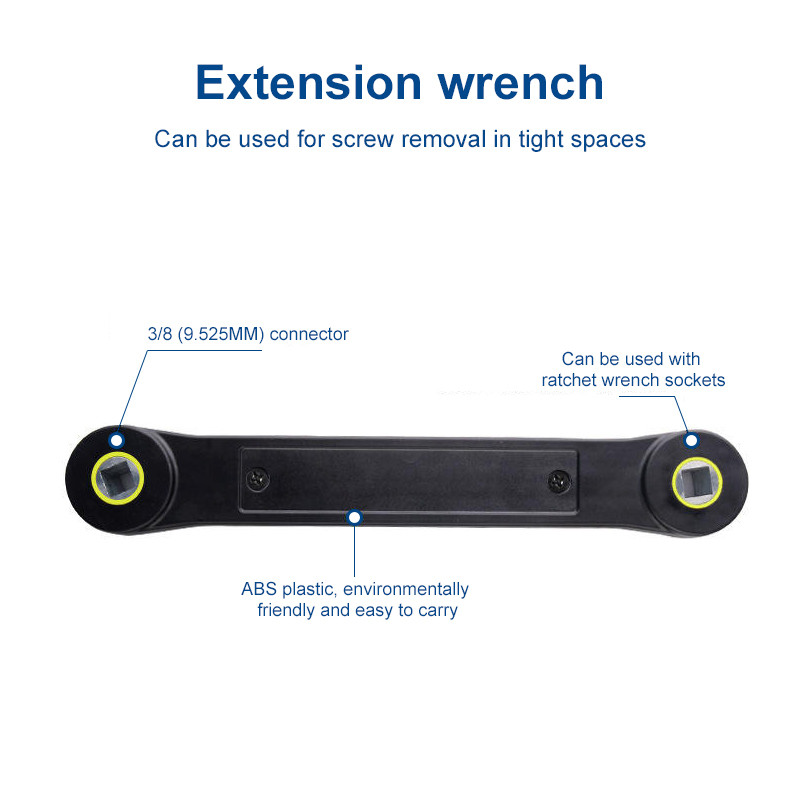 Univerzális hosszabbítókulcs 3/8 hüvelykes nyomatékkulcs beállító racsnis csavarkulcs készlet jármű cserealkatrészek kézi mechanikus szerszám