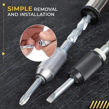 Push Pull Ratchet Screwdriver Σετ 6 σε 1 Τύπος πρέσας Ημιαυτόματη περιστρεφόμενη σπειροειδής μύτη κατσαβιδιού Πολυλειτουργικό κιτ εργαλείων