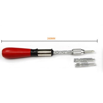 Push Pull Ratchet Screwdriver Σετ 6 σε 1 Τύπος πρέσας Ημιαυτόματη περιστρεφόμενη σπειροειδής μύτη κατσαβιδιού Πολυλειτουργικό κιτ εργαλείων