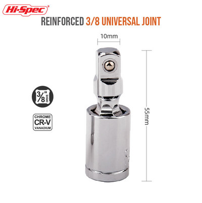 Hi-spec 1/4" 3/8" 1/2" univerzális csuklókészlet csavarkulcs foglalat adapter csavarkulcs pneumatikus hajlítható adapter univerzális csukló kézi szerszámkészlet