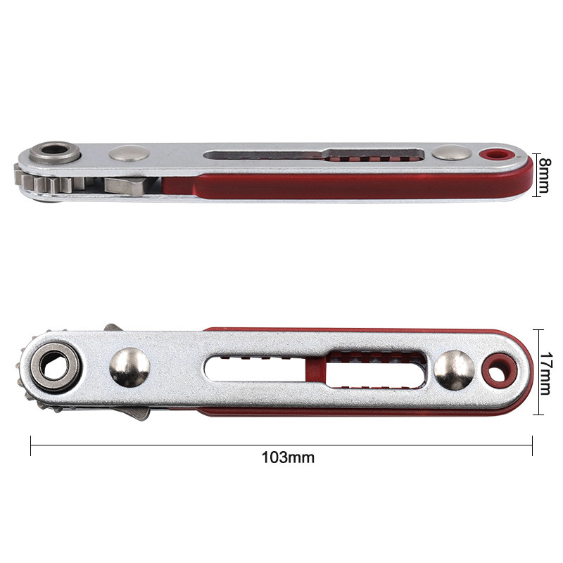 Ključ s čegrtaljkom 1/4 četvrtasti pogonski utičnice odvijač svrdla 6,35 mm dvostruka glava šesterokutna torx dvosmjerna kontrola