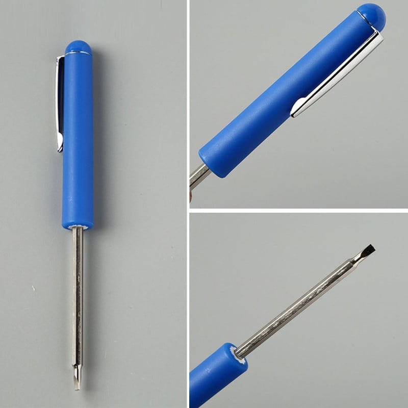 Șurubelniță stilou Instrument multifuncțional Instrument la îndemână Șurubelniță de buzunar magnetică Șurubelniță cu crestat/Phillips/Hexagonal 3/4mm pentru tehnicieni