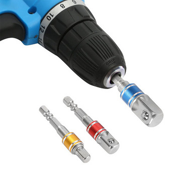 3Pcs Drill Socket Adapter Impact Drill Extension Drill Bits Bar Socket Adapter 1/4\