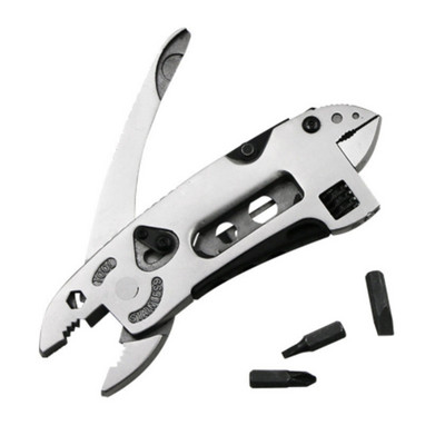 Clești multifuncțional pentru cuțit de buzunar Set de șurubelnițe Cheie reglabilă Cheie pentru fălci Reparare Camping în aer liber Unelte multiple de supraviețuire