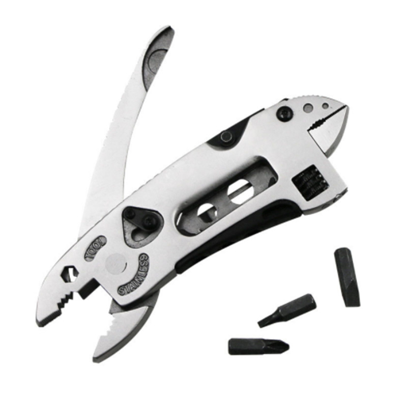 Clești multifuncțional pentru cuțit de buzunar Set de șurubelnițe Cheie reglabilă Cheie pentru fălci Reparare Camping în aer liber Unelte multiple de supraviețuire