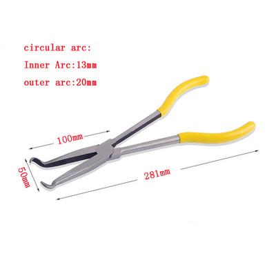 Clește cu nas extra lung de 11 inchi Clește de reținere cu vârf drept îndoit Unelte de mână multifuncționale