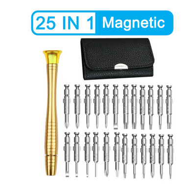 25 In1 Mini Precision Screwdriver Magnetic Set Ηλεκτρονικό κατσαβίδι ανοίγματος κιτ εργαλείων επισκευής για IPhone CameraPC Σετ γυαλιών