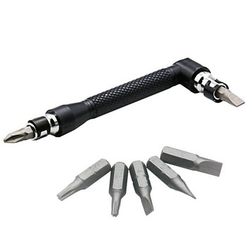 6,35 mm L-образни накрайници за отвертка с двойна глава Инструмент за ключове за рутинни ъглови инструменти Дървообработващи инструменти