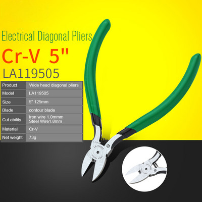 LAOA 5 inch foarfece electrice Cr-V clește diagonală sârmă de fier tăietor de sârmă de cupru cu arc economisit de muncă