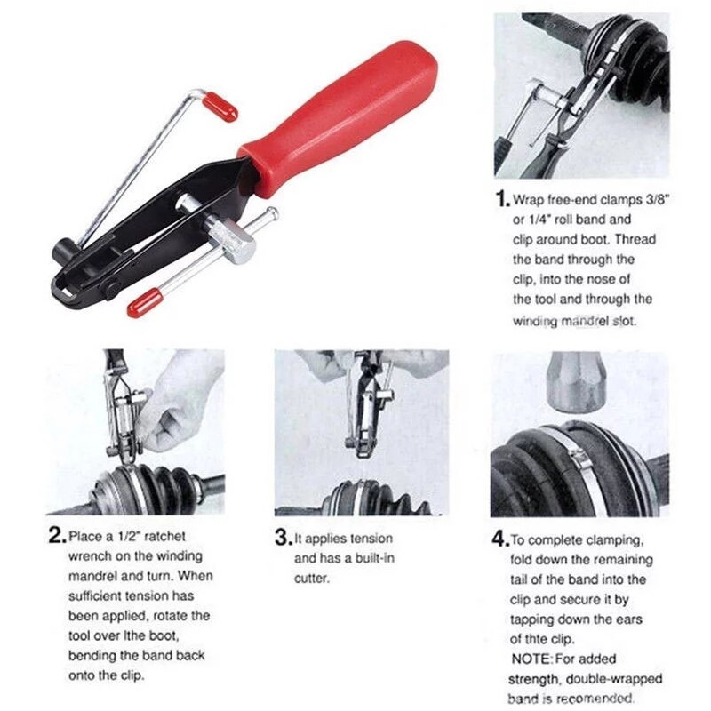 ATV Auto CV savienojuma stiprinājuma zāģa ass skavas rīks CV pusvārpstas bagāžas siksnas sprādzes skavas, remonts, uzstādīšanas instrumenti, lodīšu sprādzes knaibles