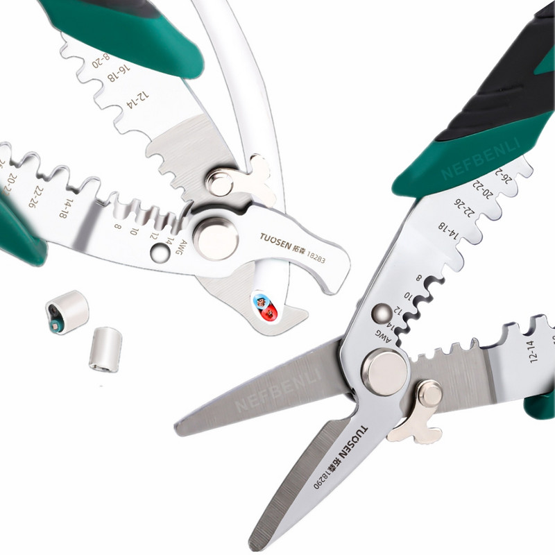 Daugiafunkcinės vielos dalijimo replės Vielos užspaudimas Geležies Žirklės Replės Elektrikai Juostelės Vielos Gnybtų Replės Nuplėšimo įrankis