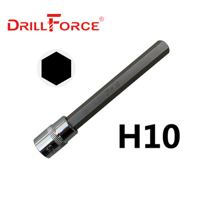 Drillforce 3/8" piedziņas Torx sešstūra spline ligzdas uzgaļi CR-V 110 mm garš adapteris griezes momenta atslēgas sprūdrata uzgriežņu atslēga mājas remonta instrumenti
