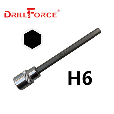 Drillforce 3/8" piedziņas Torx sešstūra spline ligzdas uzgaļi CR-V 110 mm garš adapteris griezes momenta atslēgas sprūdrata uzgriežņu atslēga mājas remonta instrumenti