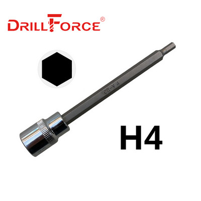 Drillforce 3/8" piedziņas Torx sešstūra spline ligzdas uzgaļi CR-V 110 mm garš adapteris griezes momenta atslēgas sprūdrata uzgriežņu atslēga mājas remonta instrumenti