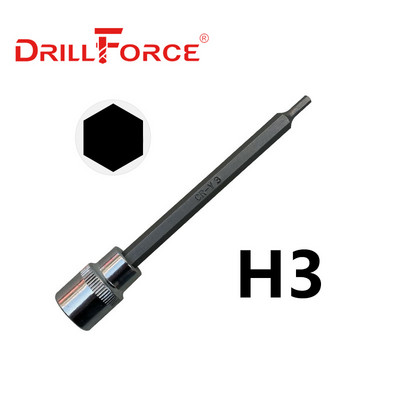 Drillforce 3/8" piedziņas Torx sešstūra spline ligzdas uzgaļi CR-V 110 mm garš adapteris griezes momenta atslēgas sprūdrata uzgriežņu atslēga mājas remonta instrumenti
