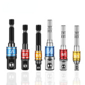 3 buc Adaptor priză pentru găurit cu impact Prelungire burghie Adaptor priză bară 1/4 3/8 1/2 Dimensiune Burghie cu cap pătrat cu tijă hexagonală