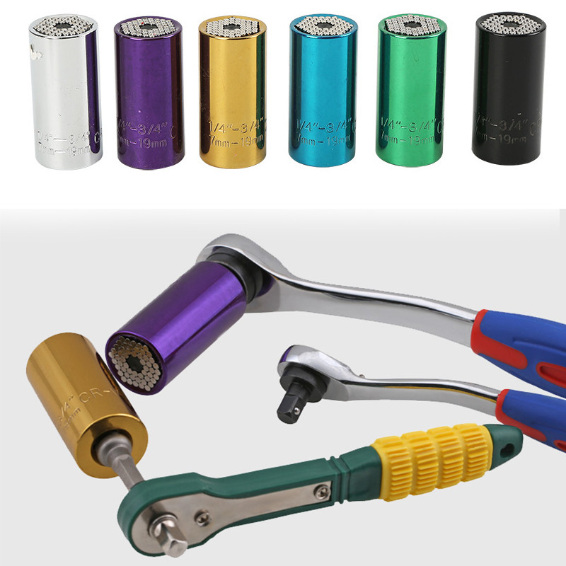 DTBD Universal δυναμόκλειδο 7-19mm Υποδοχή Κεφαλής Πολυλειτουργικό Universal μανίκι Χειρός μανίκι φορητό σετ εργαλείων Εργαλείο επισκευής αυτοκινήτου