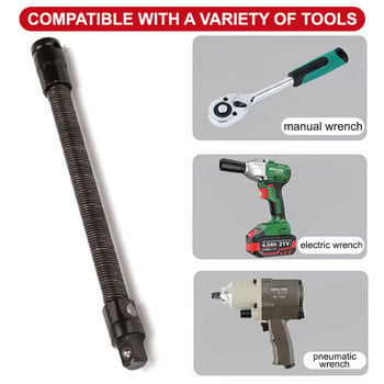 1/2\'\' Гнездо за електрически гаечен ключ Гъвкав удължител Адаптер за задвижване на мотовилата Гнездо Гаечен ключ Удължител Механични инструменти за работилница