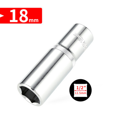 1/2 inča (12,5 mm duža glava, 8-32 mm Cr-V set nasadnih ključeva, šesterokutna glava ključa s čegrtaljkom za alate za popravak automobila