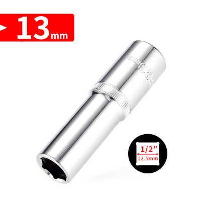 1/2 inča (12,5 mm duža glava, 8-32 mm Cr-V set nasadnih ključeva, šesterokutna glava ključa s čegrtaljkom za alate za popravak automobila