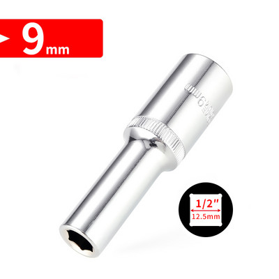 1/2 inča (12,5 mm duža glava, 8-32 mm Cr-V set nasadnih ključeva, šesterokutna glava ključa s čegrtaljkom za alate za popravak automobila