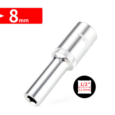 1/2 inča (12,5 mm duža glava, 8-32 mm Cr-V set nasadnih ključeva, šesterokutna glava ključa s čegrtaljkom za alate za popravak automobila