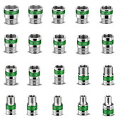 1/2"-es hatlapfejű csavarkulcsfej, 12,5 mm-es meghajtó rozsdamentes imbusz 8-30 mm-es aljzat készlet adapter nyomatékkulcs automatikus javítószerszám