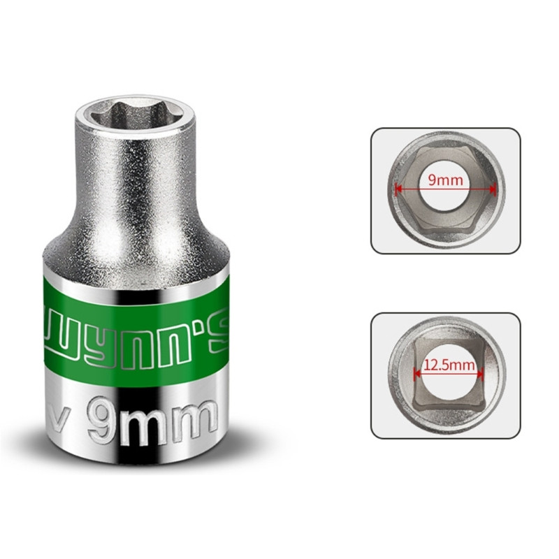 1/2"-es hatlapfejű csavarkulcsfej, 12,5 mm-es meghajtó rozsdamentes imbusz 8-30 mm-es aljzat készlet adapter nyomatékkulcs automatikus javítószerszám