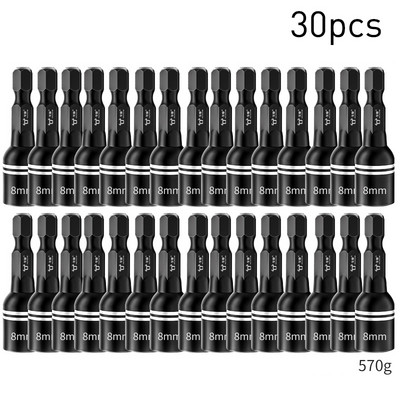 1/3/5/10/20/30 gab Hex magnētiskās ligzdas uzgriežņu atslēgas uzmavu elektrisko urbjmašīnu instrumentu piederumi Auto remonta trieciena pagarinājums un adapteris