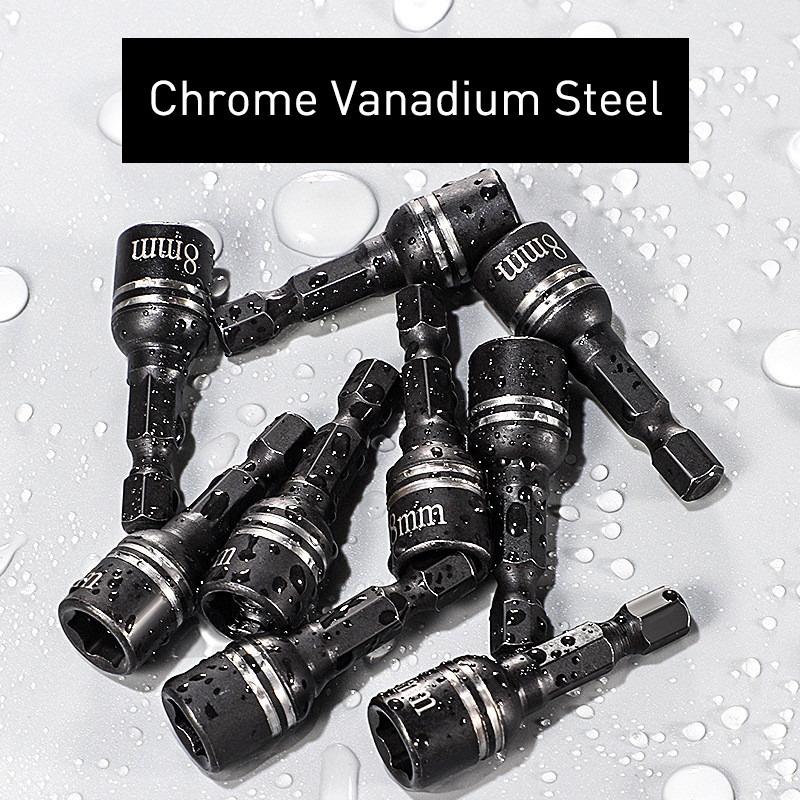 1/3/5/10/20/30 gab Hex magnētiskās ligzdas uzgriežņu atslēgas uzmavu elektrisko urbjmašīnu instrumentu piederumi Auto remonta trieciena pagarinājums un adapteris