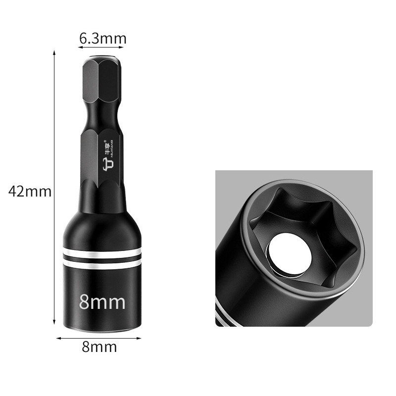 1/3/5/10/20/30 gab Hex magnētiskās ligzdas uzgriežņu atslēgas uzmavu elektrisko urbjmašīnu instrumentu piederumi Auto remonta trieciena pagarinājums un adapteris