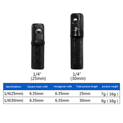 2/3 komada odvijač za navrtku za bušenje Power Extension Bit Set utičnica adapter 1/4" 3/8" 1/2" udarni šesterokutni adapter za dršku za bušilice