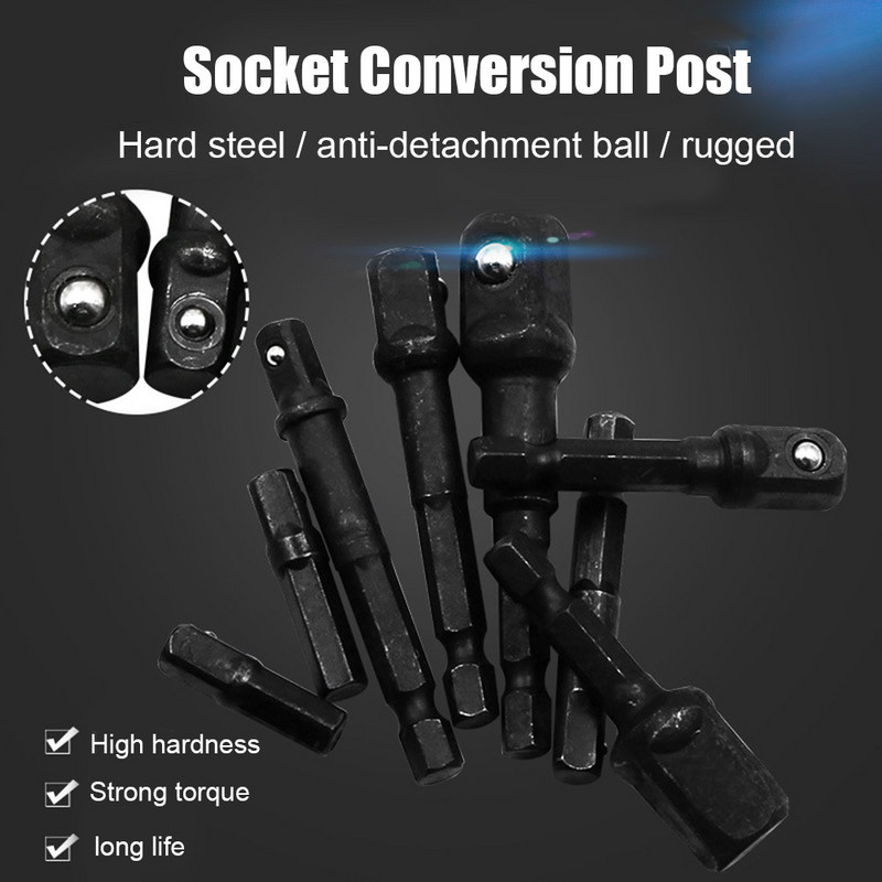 2/3 komada odvijač za navrtku za bušenje Power Extension Bit Set utičnica adapter 1/4" 3/8" 1/2" udarni šesterokutni adapter za dršku za bušilice