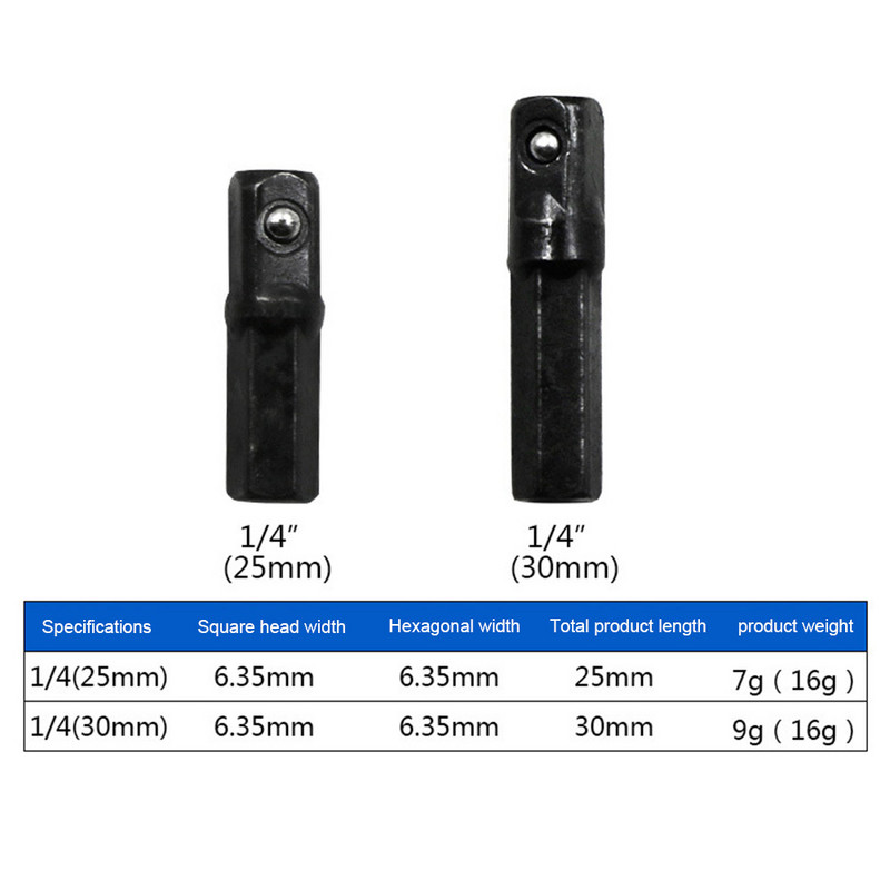 2/3 komada odvijač za navrtku za bušenje Power Extension Bit Set utičnica adapter 1/4" 3/8" 1/2" udarni šesterokutni adapter za dršku za bušilice