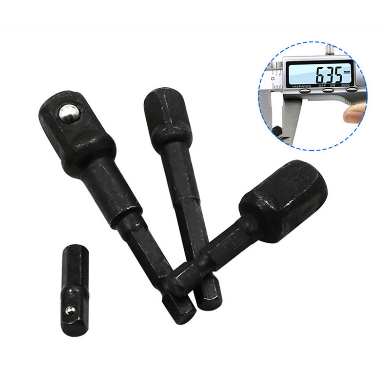 2/3 komada odvijač za navrtku za bušenje Power Extension Bit Set utičnica adapter 1/4" 3/8" 1/2" udarni šesterokutni adapter za dršku za bušilice