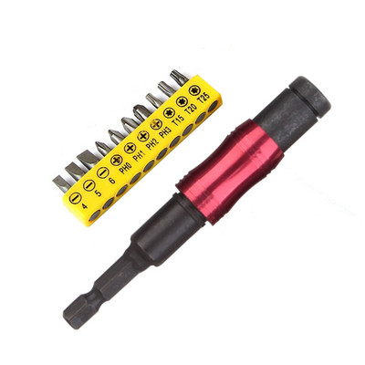 Binoax sešstūra magnētiskā gredzena skrūvgriezis urbjmašīnas rokas instrumenti pagarinātājstieņa ātrās maiņas turētāja piedziņas vadotne Skrūves urbjmašīnas uzgalis