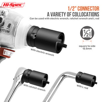 Υποδοχή αφαίρεσης γωνιακού μύλου Hi-Spec 1/2/3PC Large Fly Angle Grinder Socket 1/2\