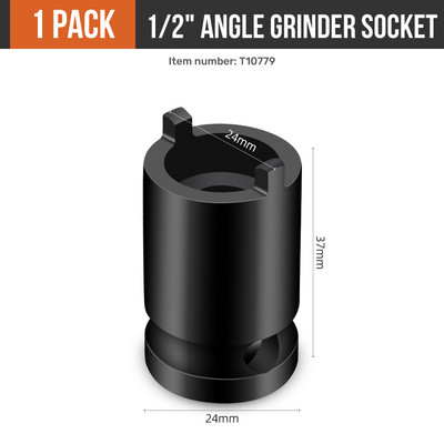 Hi-Spec 1/2/3PC lielas leņķa slīpmašīnas ligzda 1/2" leņķa slīpmašīnas noņemšanas ligzda elektroinstrumentam, skrūvgriežiem, sprūdrata uzgriežņu atslēgām