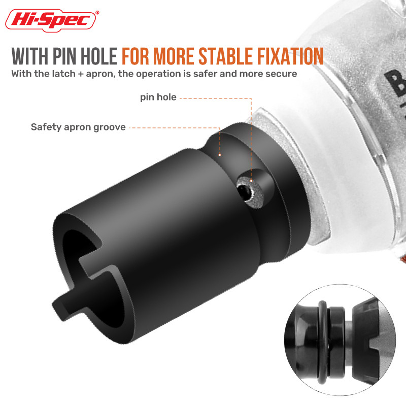 Hi-Spec 1/2/3PC lielas leņķa slīpmašīnas ligzda 1/2" leņķa slīpmašīnas noņemšanas ligzda elektroinstrumentam, skrūvgriežiem, sprūdrata uzgriežņu atslēgām