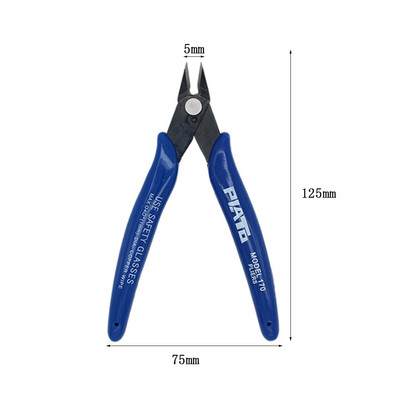 3,5 collu diagonālās knaibles Mini kabeļu vadu griezēji mazi mīksta griešanas knaibles vadi izolējoši gumijas rokturi modeļa knaibles