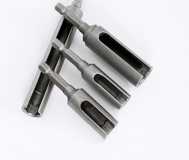 1 db Hossz 100/120/135 mm Nyitott végű hatlapú foglalatú persely anyacsavar elektromos kéziszerszámokhoz 1/4" (6,35 mm) szár