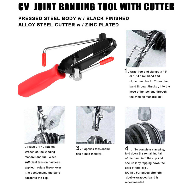 CV Joint Boot Clamp Πένσα Αυτοκινήτου Κιτ εργαλείων χειρός για σωλήνα εξάτμισης φίλτρο καυσίμου κιτ επισκευής αυτοκινήτου Χειροκίνητο εργαλείο τοποθέτησης Ανθεκτικό