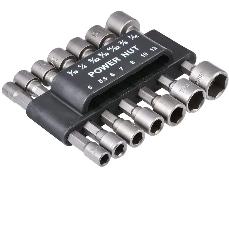 9/14 db 6,35 mm Csavarhúzó Tartozék Hatszögletű fogantyú csavarhúzó foglalat fej elektromos kézi fúró csavarhúzó készlet