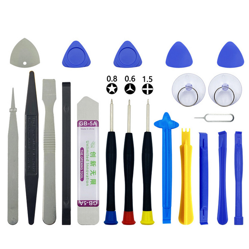 Csavarhúzó készlet 25 az 1-ben Torx csavarhúzók bőr tok nyitó javítószerszám készlet iPhone mobiltelefonokhoz, táblagépekhez, PC kéziszerszámokhoz