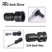 1/2 ίντσας Τετράγωνο σε 1/4 ίντσας Εξαγωνική υποδοχή καστάνιας Υποδοχή κλειδιού Προσαρμογέας κλειδί Σετ μετατροπέα μετάδοσης κίνησης Μήκος εργαλείου κρούσης 50 mm